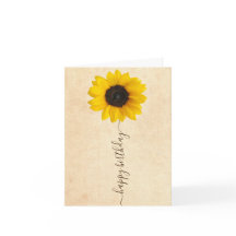 Soleil brillant | Rustic Birthday Grey Card