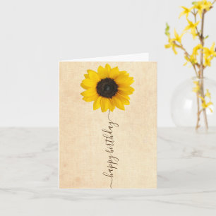 Carte Soleil brillant   Rustic Birthday Grey Card