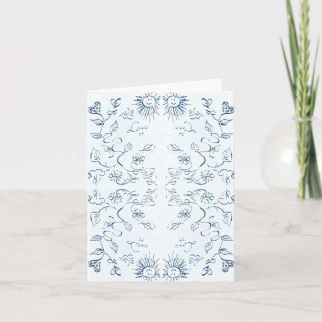 Carte Soleil Et Fleurs (Devant)