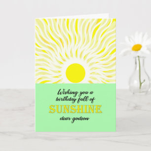 Carte Soleil Lumineux Godson Anniversaire