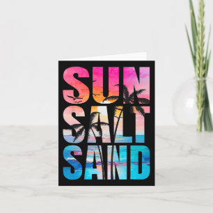 Carte Soleil Sel Sable Vacances d'été Plage d'Hawaii Drô