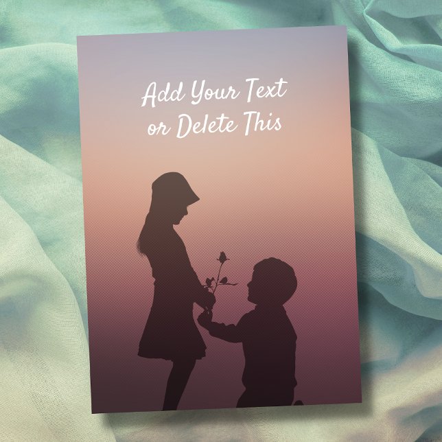 Carte Soleil Silhouette Amour, Amitié, Appréciation (Créateur téléchargé)