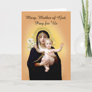 Carte Solemnité de Marie, Mère de Dieu avec Jésus