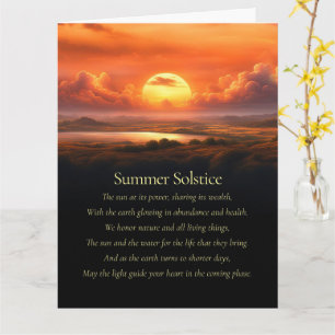 Carte Solstice d'été avec l'Esprit de la Nature du Solei