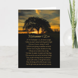 Carte Solstice d'été, Eve Litha, mi-été