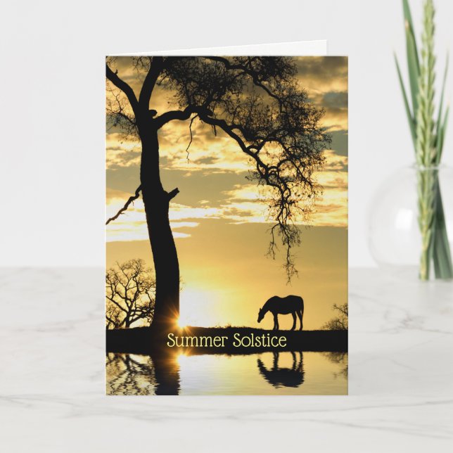 Carte Solstice d'été païenne Mi-été Réveillon (Devant)