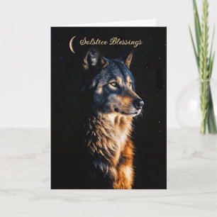 Carte Solstice d'hiver avec la fête de la Nuit du Beau L