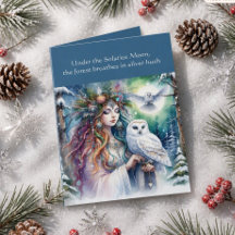 Solstice d'Hiver Déesse de la Forêt et Hibou