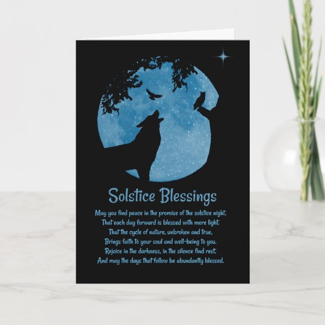 Carte Solstice d'hiver Inspiré des Amérindiens (Devant)
