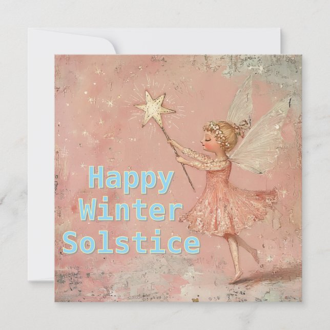 Carte Solstice d'hiver rose (Devant)