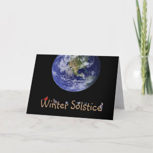 Carte Solstice d'hiver : Salutations de vacances de la n