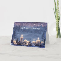 Solstice d'hiver Yule avec des bougies dans la nei