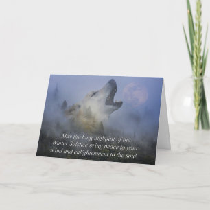 Carte Solstice du Loup d'Hiver
