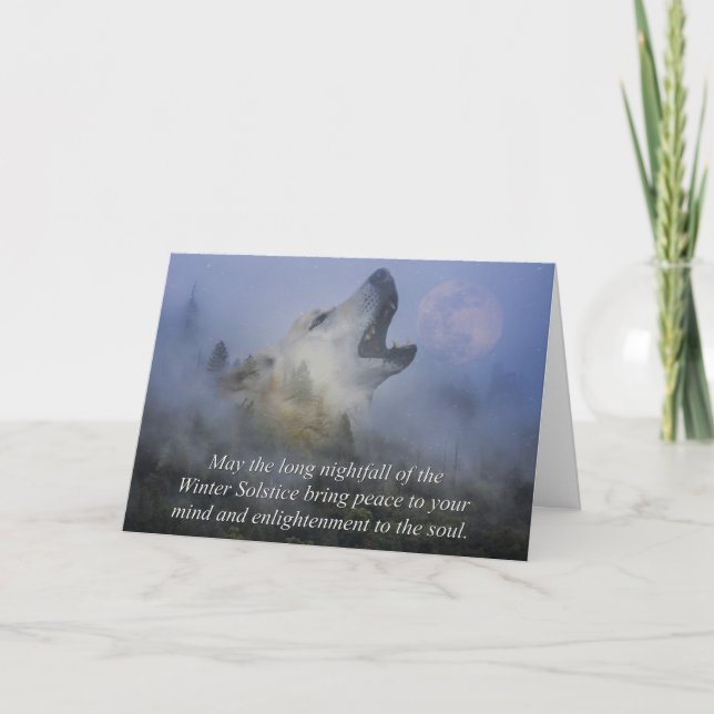 Carte Solstice du Loup d'Hiver (Devant)