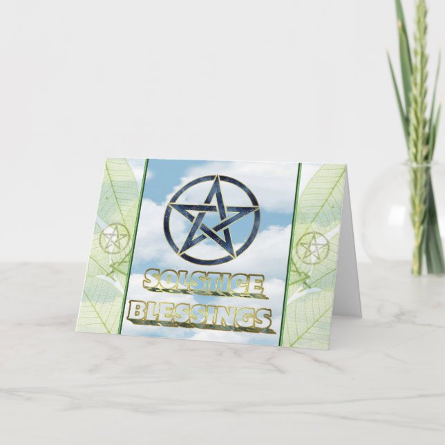 Carte Solstice Pagan Pentagram (Devant)
