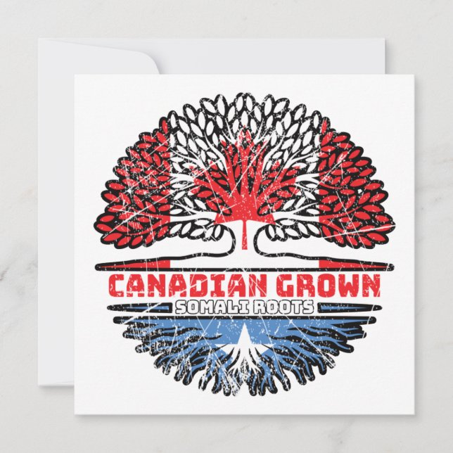 Carte Somalie Somalie Canada drapeau des racines de l'ar (Devant)
