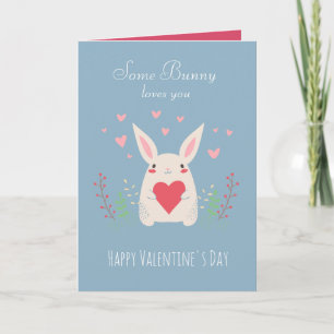 Carte Some Bunny Loves You Cute Valentine's