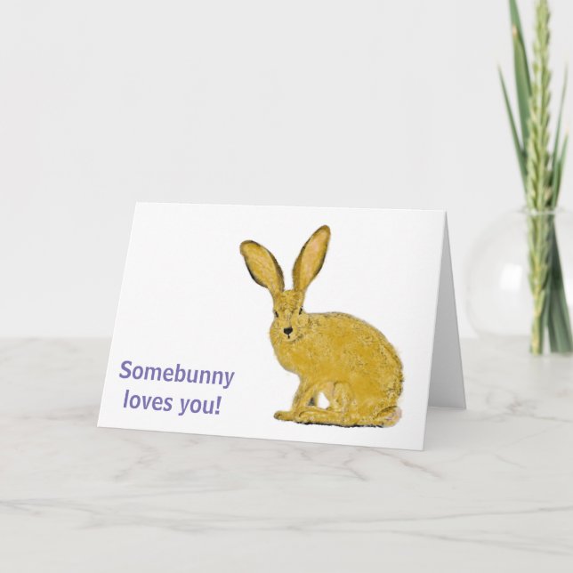 Carte "Some Bunny vous aime Citation de Pâques douce (Devant)