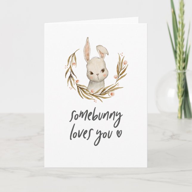 Carte Somebunny Vous Aime Sweet Rabbit Valentines (Devant)