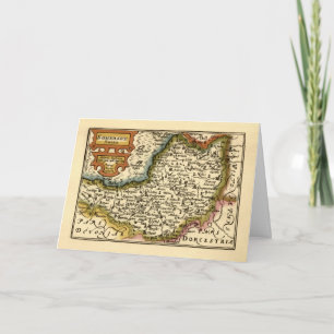 Carte Somerset Comté Angleterre Ancien Atlas Antiquaire