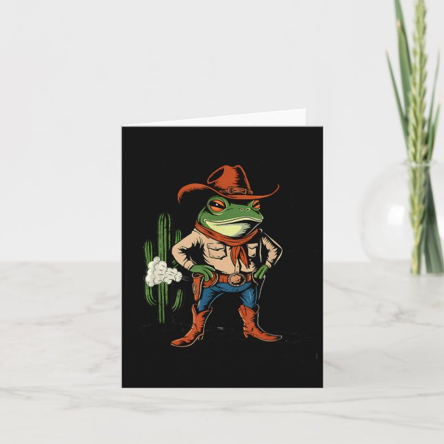 Carte Sometimes I Just Be Farting Funny Cowboy Frog  (Devant)