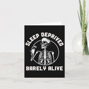 Carte Sommeil privé Vivant Skeleton Femme Halloween