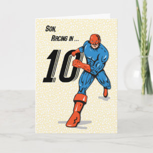 Carte Son 10e Anniversaire Super-héros
