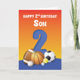 Carte Son 2ème anniversaire des balles de sport