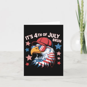 Carte Son 4 juillet Bruh Bald Eagle Enfants Garçons