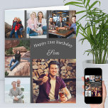 Carte Son 6 Photo Collage N'importe quel âge Gros annive<br><div class="desc">Créez votre propre carte d'anniversaire pour votre fils avec un collage photo fait à partir de 6 de vos photos préférées. Le modèle est configuré pour travailler pour n'importe quel âge et vous pouvez modifier son fils à un nom si vous le souhaitez. Vous pouvez également modifier le message à...</div>