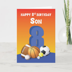 Carte Son 8ème anniversaire des balles de sport