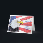 Carte Son, American birthday card<br><div class="desc">Pour un. A great birthday card for a real American patriot. Featuring à American bientôt eagle and flag.</div>