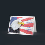 Carte Son, American birthday card<br><div class="desc">Pour un. A great birthday card for a real American patriot. Featuring à American bientôt eagle and flag.</div>