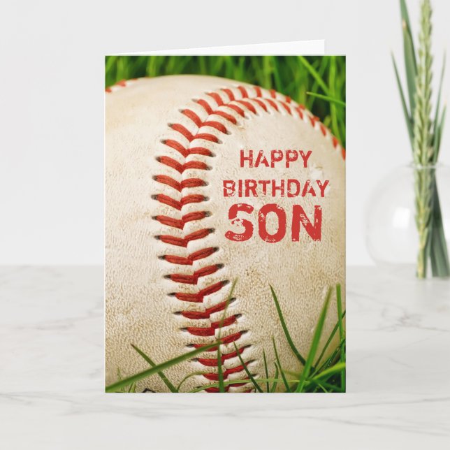 Carte Son Anniversaire Du Baseball (Devant)