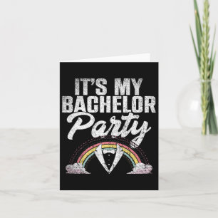 Carte Son Bachelor Party Rainbow Groom Funny Bachelor