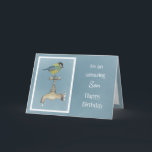 Carte Son birthday card<br><div class="desc">A lovely watercolour bird birthday card for Son. Great for a bird or wildlife lover.</div>