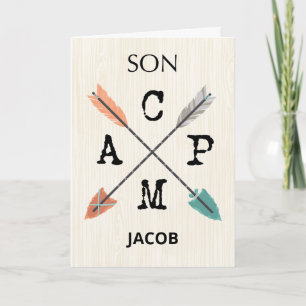 Carte Son Camp Personnalise les flèches de nom