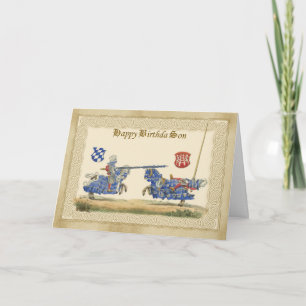 Carte Son Chevalier médiéval Jousting en pleine barque e