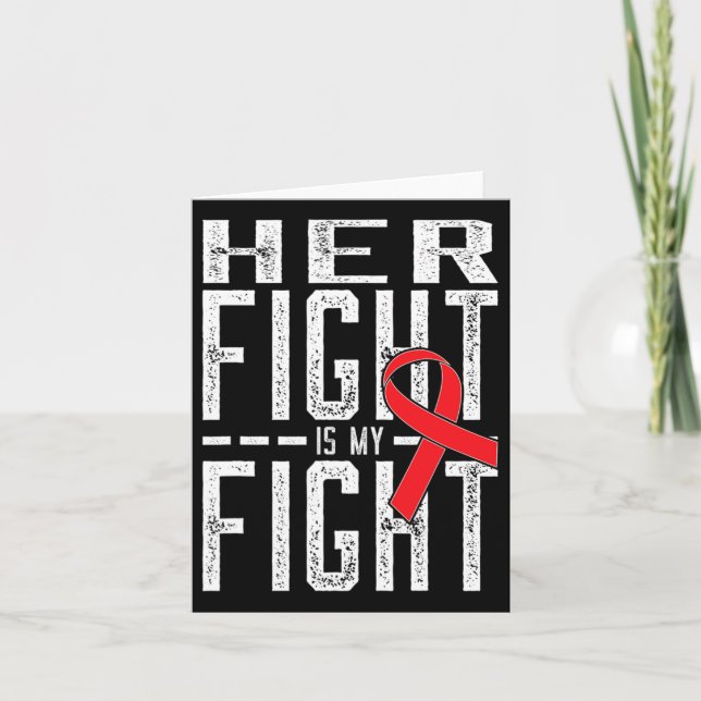 Carte Son combat est ma lutte Conscience du cancer du sa (Devant)