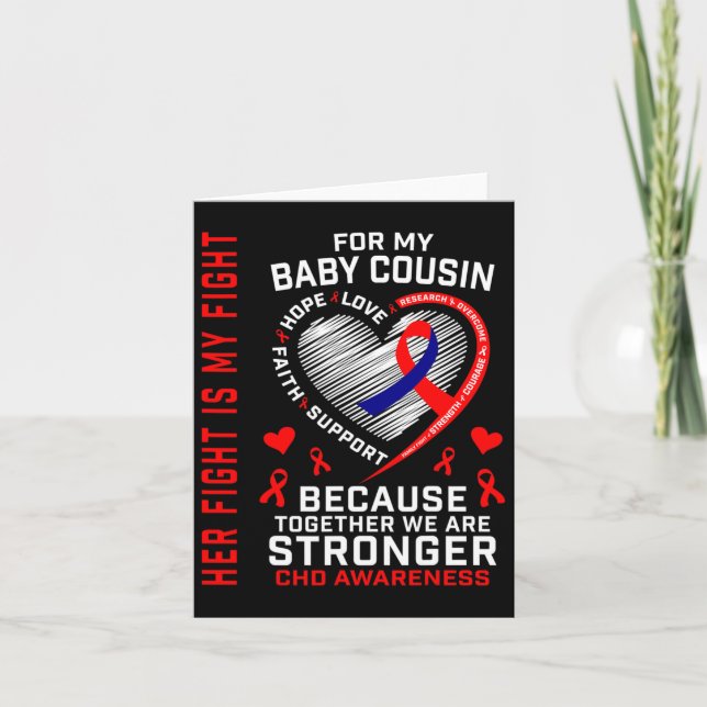 Carte Son Combat Est Mon Bébé Combattant Cousin Guerrier (Devant)