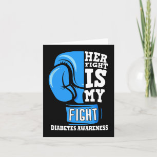 Carte Son combat est mon boxe de combat Glove Diabetes A