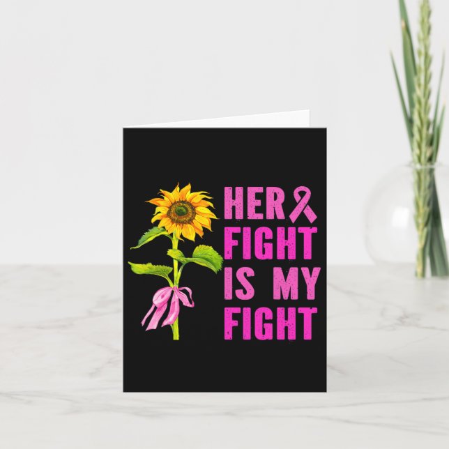 Carte Son combat est mon combat Conscience du cancer du  (Devant)