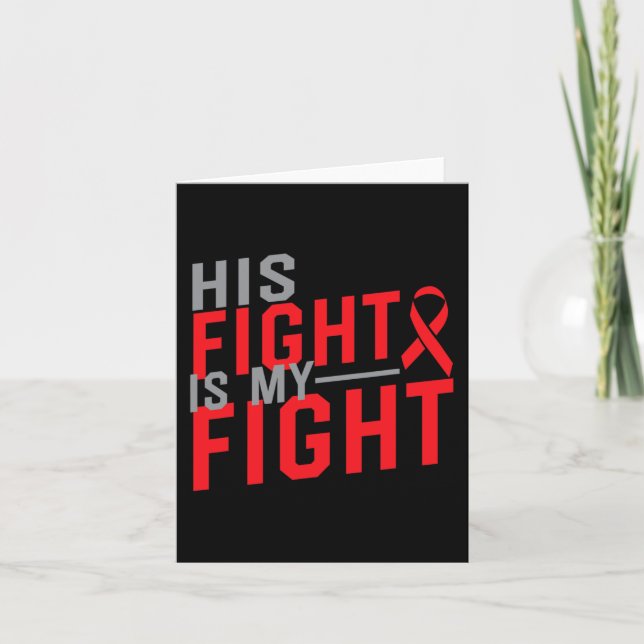 Carte Son combat est Mon combat Conscience du cancer du  (Devant)