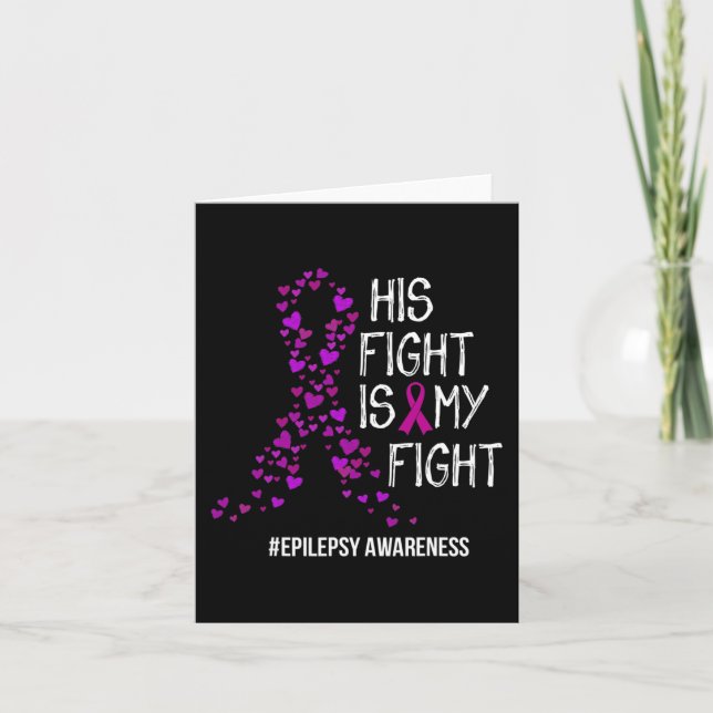 Carte Son Combat Est Mon Combat Epilepsie Soutien (Devant)