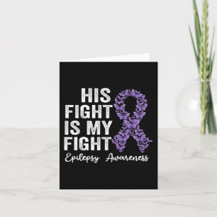 Carte Son combat est mon combat Epilepsy guerrier épilep