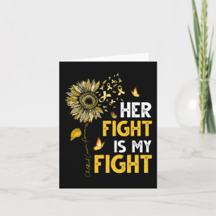 Carte Son combat est mon combat Gold Ribbon Cancer de l'