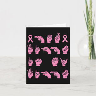 Carte Son combat est mon combat langue des signes Cancer