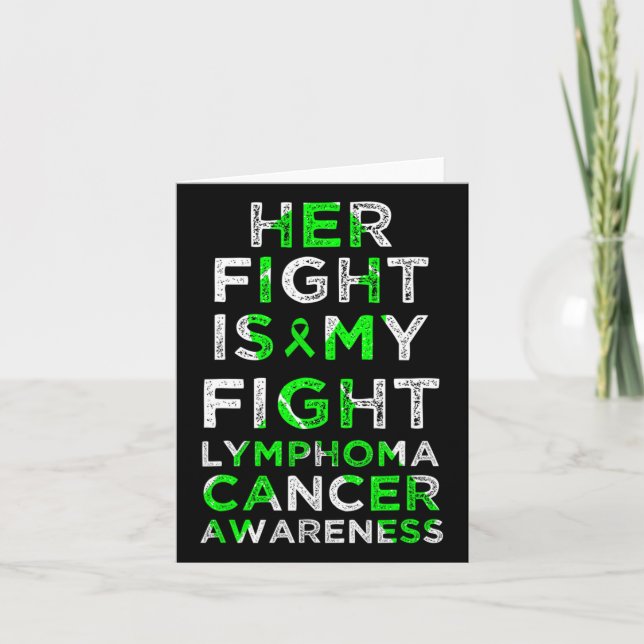 Carte Son combat est mon combat Lymphome Acteur du cance (Devant)
