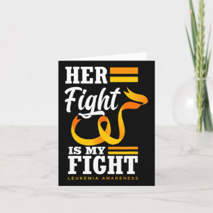 Carte Son Combat Est Mon Combat Maman Femme Fille Leukem
