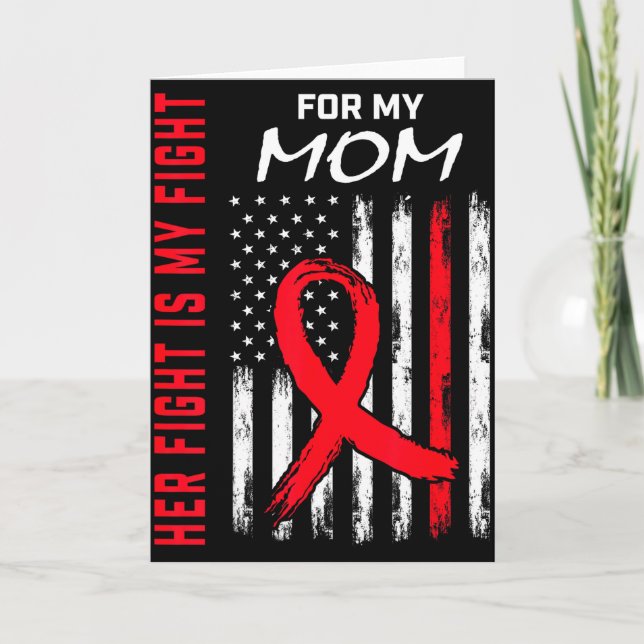 Carte Son Combat Est Mon Combat Maman Maladie Cardiaque  (Devant)